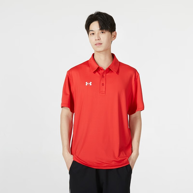 安德瑪 t恤男裝 夏季新款運(yùn)動(dòng)服跑步速干衣休閑POLO衫翻領(lǐng)短袖 22500524-600