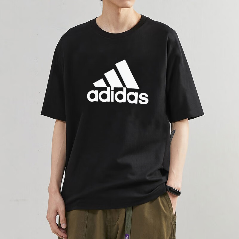 阿迪達(dá)斯 三葉草短袖男 運(yùn)動(dòng)服半袖體恤休閑透氣棉質(zhì)圓領(lǐng)T恤男 GK9120